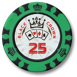 Фишка для покера Black Crown номиналом 25