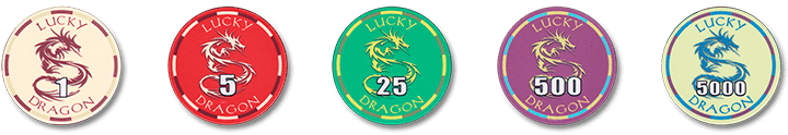 Керамические фишки Lucky Dragon (10 грамм, коллекционные)
